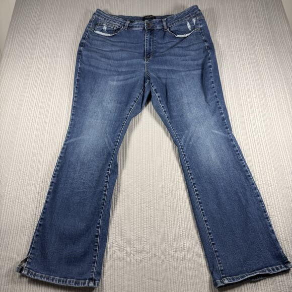 Judy Blue Denim - Judy Blue Jeans Womens 22W Straight Retro 90’s Casual Chic Off Duty Faded